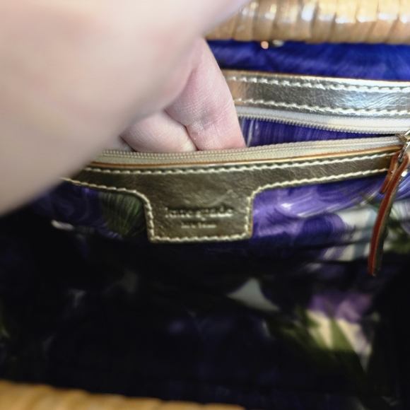 Kate Spade Vintage Tisbury Avita Wicker Bag with Gold Leather Trim - Picture 7 of 15